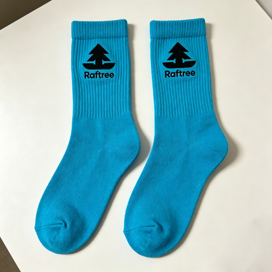 Raftree 4‑Pack Soft Cotton Mid‑Calf Crew Socks, Stretchy Comfort Casual Daily Socks