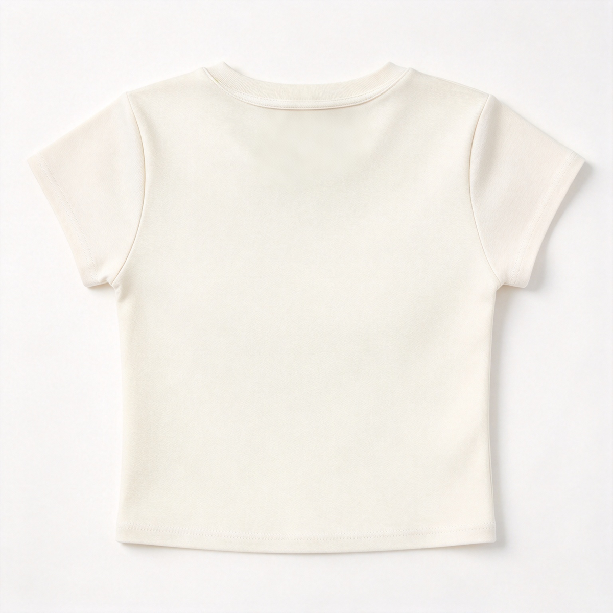 Focip Women's Crew Neck Short Sleeve T-Shirt, Slim Fit Cropped Basic Tee, Soft Stretchy Casual T-Shirts for Women Daily Wear