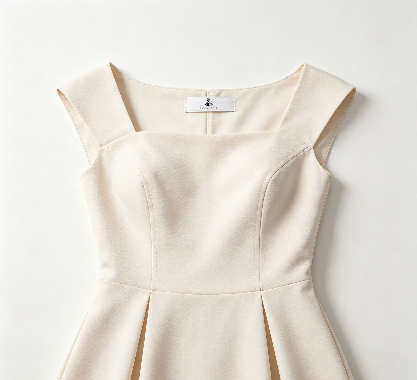Lockbeau Sleeveless Square Neck Peplum Tops for Women Elegant Fitted Waist Flare Formal Casual Blouse