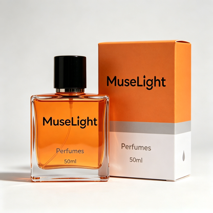MuseLight Eau de Parfum Long Lasting Warm Citrus Woody Fragrance for Women, Elegant Square Glass Perfume Bottle, Daily Office Dating Travel Scent, Perfect Holiday Gift for Her