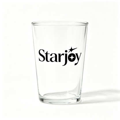 Starjoy Clear Heavy Base Glass Drinking Tumbler, Multipurpose Water Glass Cup, Dishwasher Safe Simple Glassware for Water Juice Coffee Tea Home Kitchen