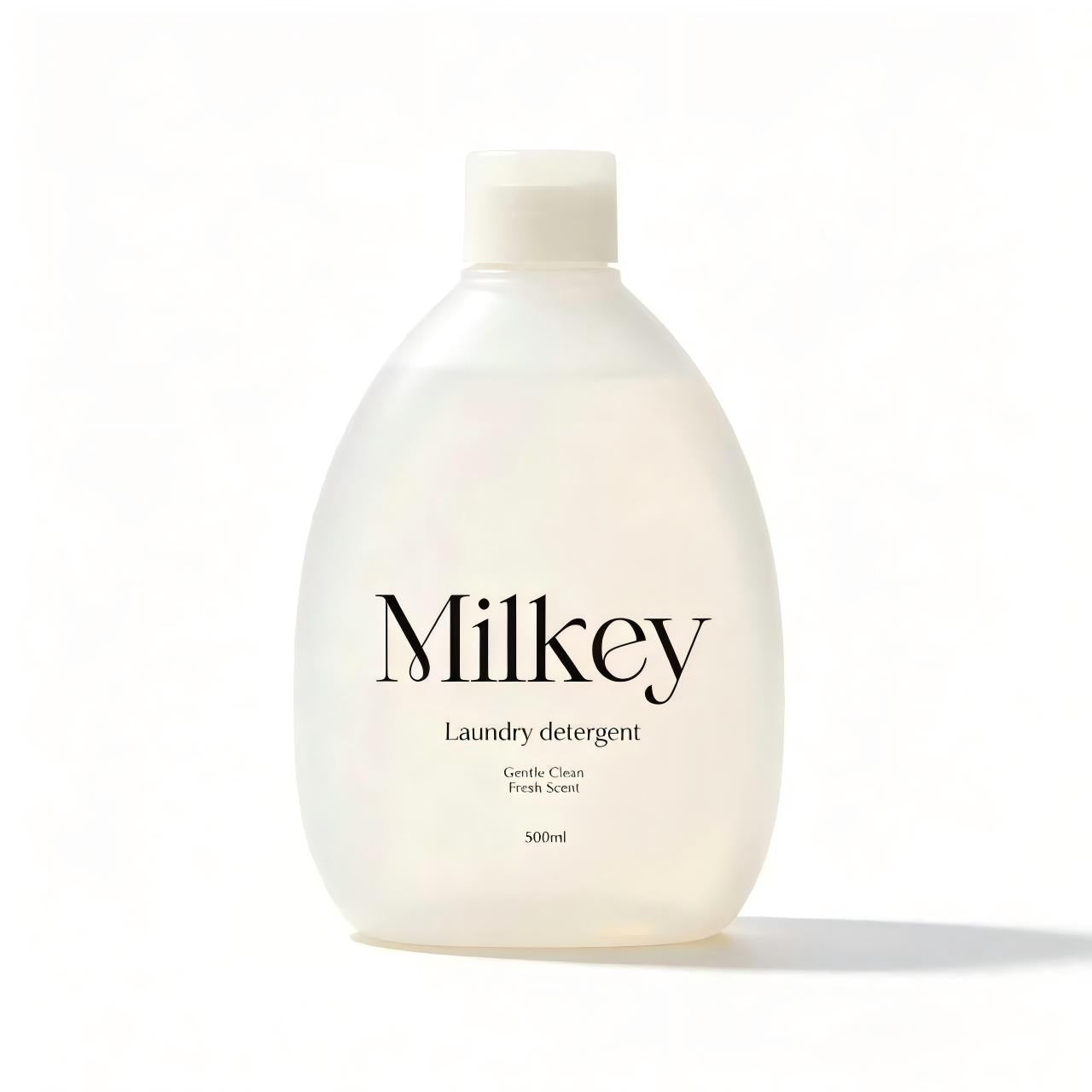 Milkey Gentle Laundry Detergent 500ml, Fresh Scent Underwear Clothes Washing Liquid, Mild Clean Stain Remover Laundry Soap, Safe for Delicates & Daily Fabrics