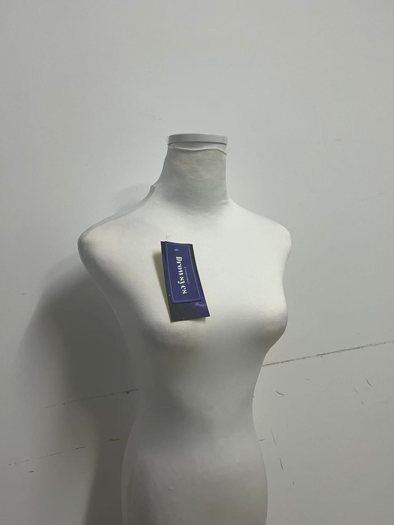 Drowsyes Female Half Body Cloth Covered Mannequin, Dress Form for Clothing Display, Detachable Neck Design for Boutiques & Window Shows