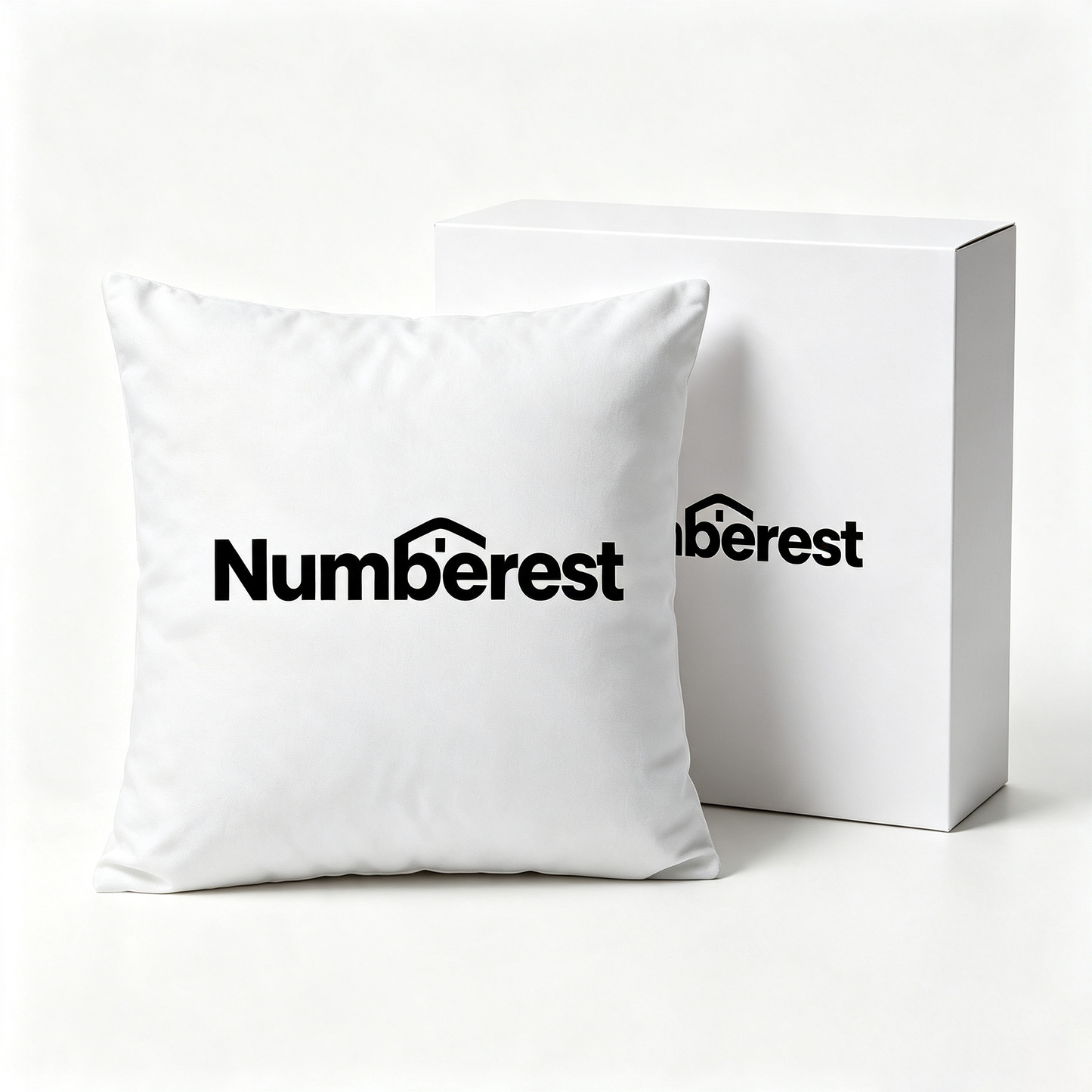 Numberest Solid Square Throw Pillow Complete Set, Soft Breathable Accent Cushion with Insert, Vacuum Compressed Sofa Decor Pillow Gift Box