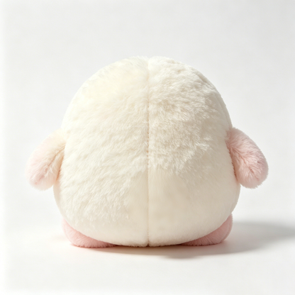 partyes Round Chubby Plush Stuffed Toy, Soft Fluffy White Pink Cute Plush Pillow, Kawaii Decor Plush Doll for Party Gift Home Decor