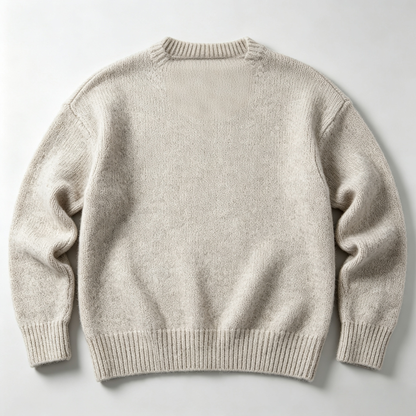 Whirlove Soft Knit Pullover Sweater, Relaxed‑Fit Crewneck Long Sleeve Casual Warm Sweat Jumper for Daily Wear