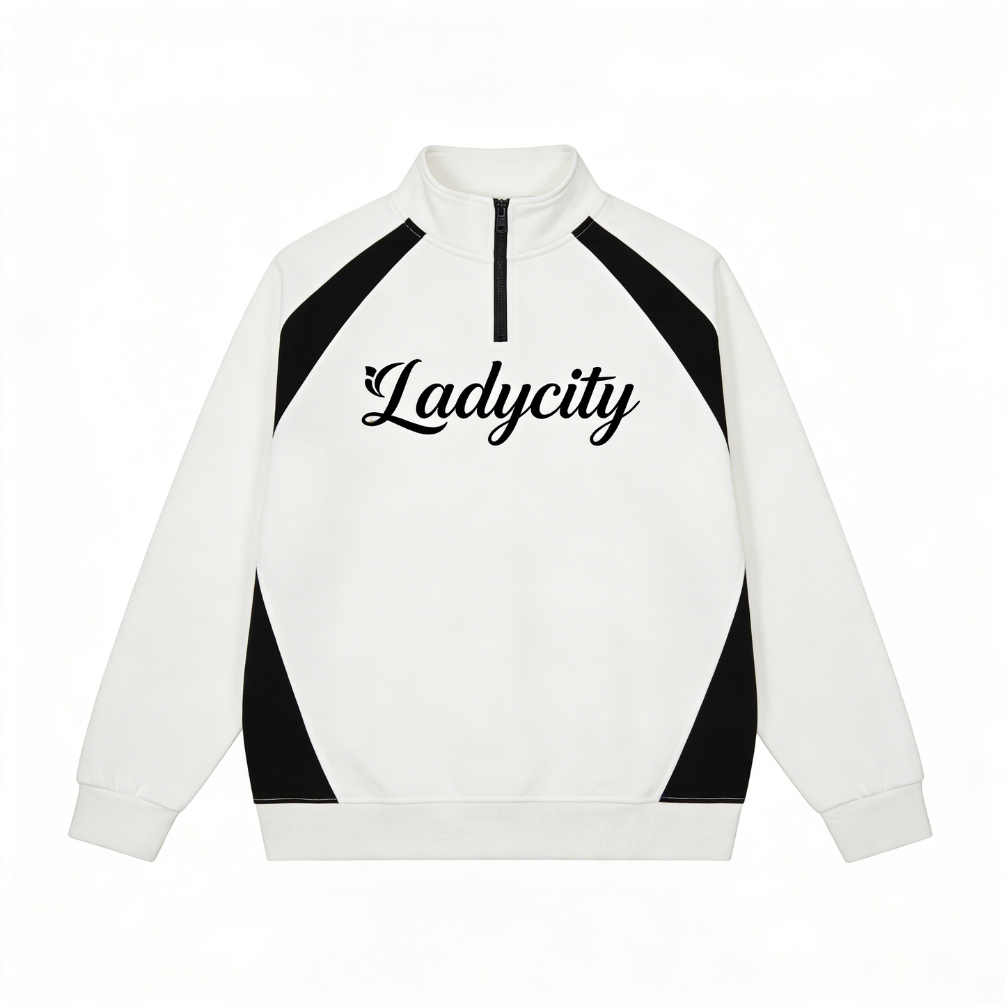 【Ladycity Half-Zip Color Block Sweatshirt】—— Stylish & Comfortable Casual Wear Essential