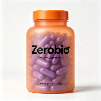 Zerobio Daily Nutritional Dietary Supplement Capsules, Smooth Easy-to-Swallow Oral Capsules, Moisture-Proof Portable Supplement Bottle
