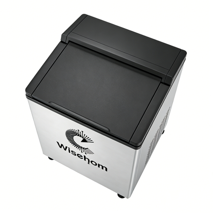 C Wisehom Commercial & Residential Stainless Steel Ice Maker, Automatic Fast Ice Making Machine, High Capacity Under Counter Ice Machine for Bar, Home, Restaurant