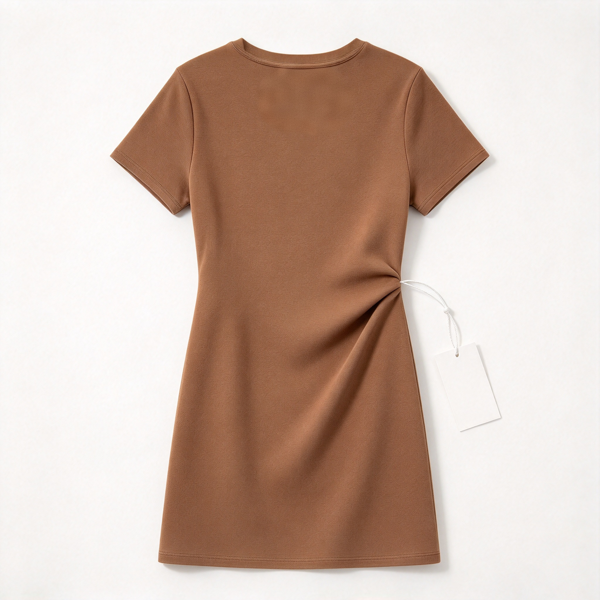 Maxfarer Women Short Sleeve Crew Neck Mini Dress, Casual Slim Fit Bodycon Short Dress for Daily Party Wear