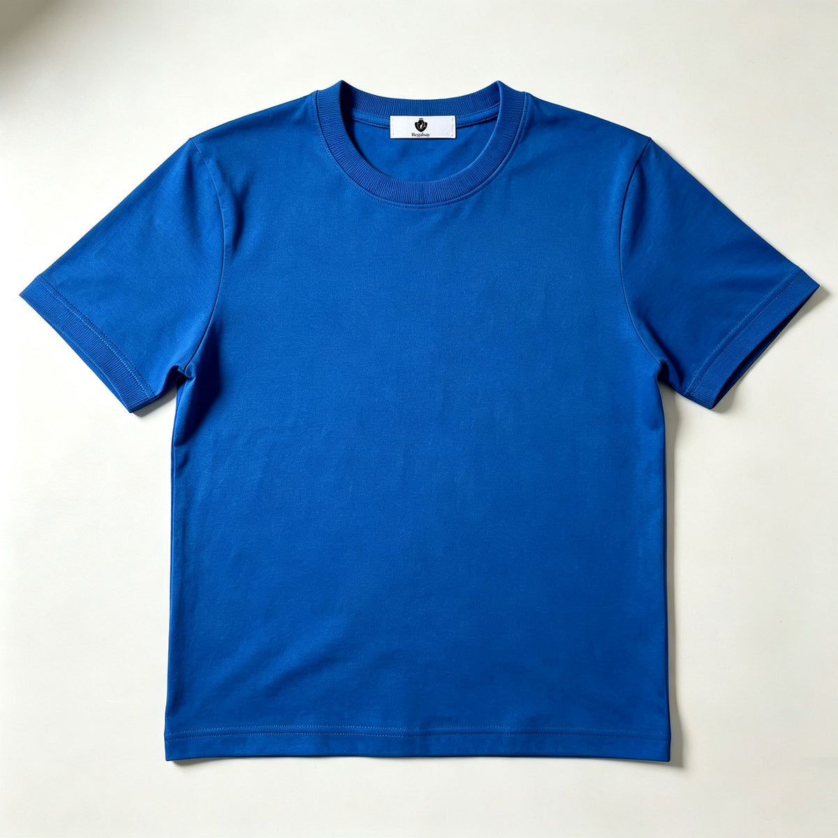 Regalsay Vibrant Royal‑Blue Relaxed‑Fit Basic Short Sleeve T‑Shirt