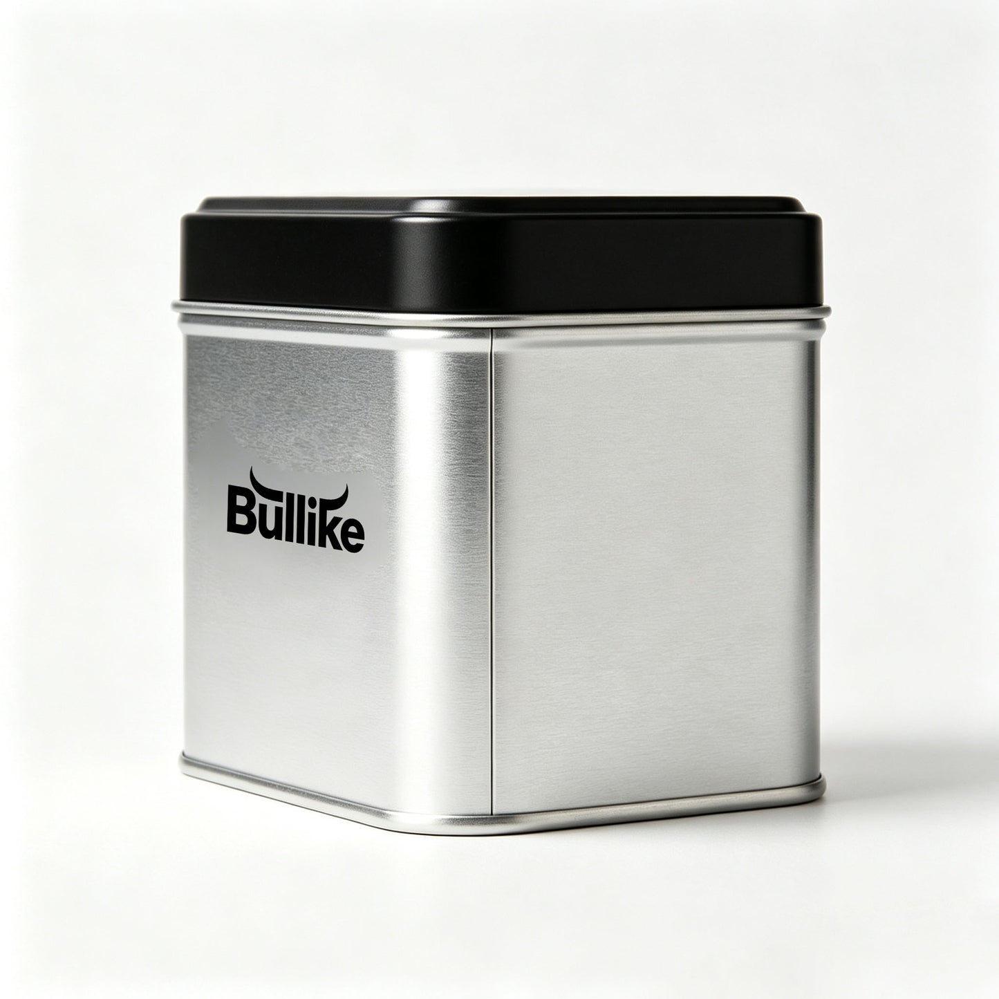 Bullike Square Metal Storage Tin Can with Lid, Airtight Multipurpose Metal Container for Tea, Candy, Small Items, Home & Kitchen Organizer