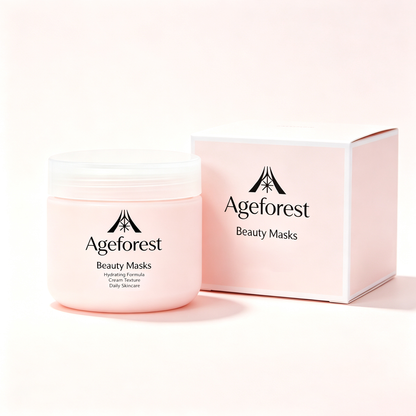 Ageforest Hydrating Cream Beauty Mask, Daily Moisturizing Facial Mask for All Skin Types, Nourishing Soft Cream Mask Repair Dry Dull Skin, Hydrating Skincare Treatment Mask
