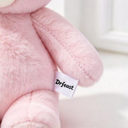Drfeast Cute Pink Teddy Bear Plush Toy, Soft Stuffed Animal Bear Plush Pillow for Kids Gift Home Decoration