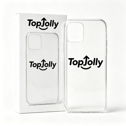 TopJolly Clear Shock‑Absorbing Phone Case, Slim Transparent Protective Cover for Smartphone