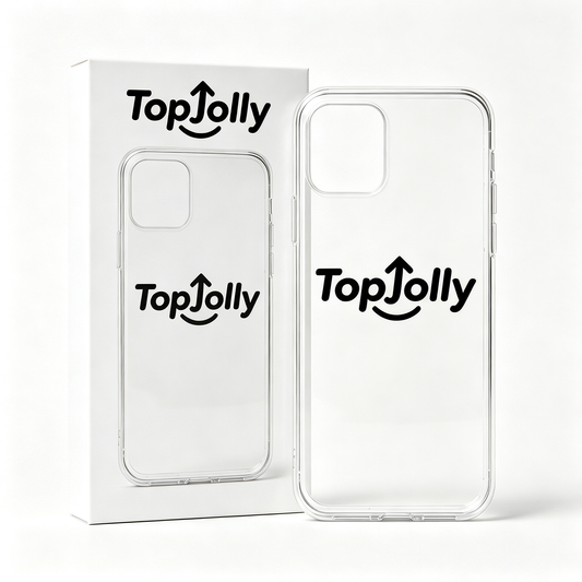 TopJolly Clear Shock‑Absorbing Phone Case, Slim Transparent Protective Cover for Smartphone
