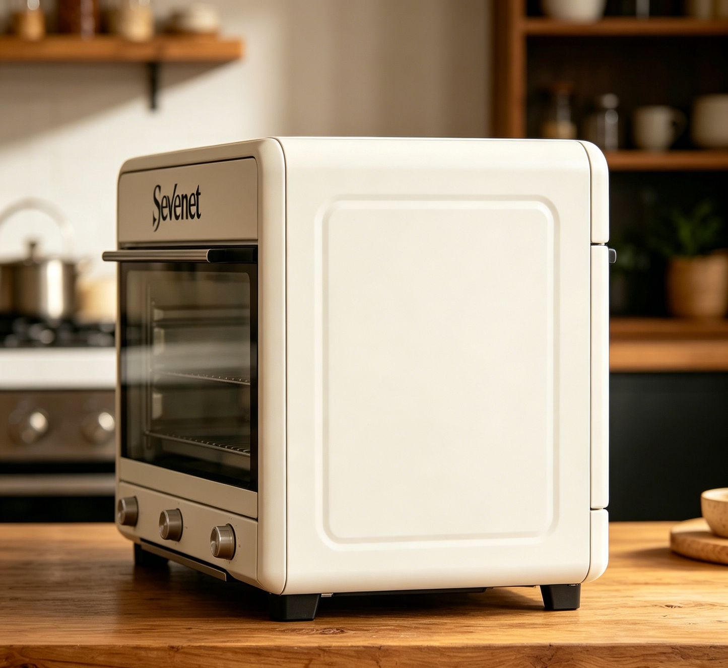 【Sevenet Electric Toaster Oven】—— Ideal Retro Kitchen Appliance for Home Baking
