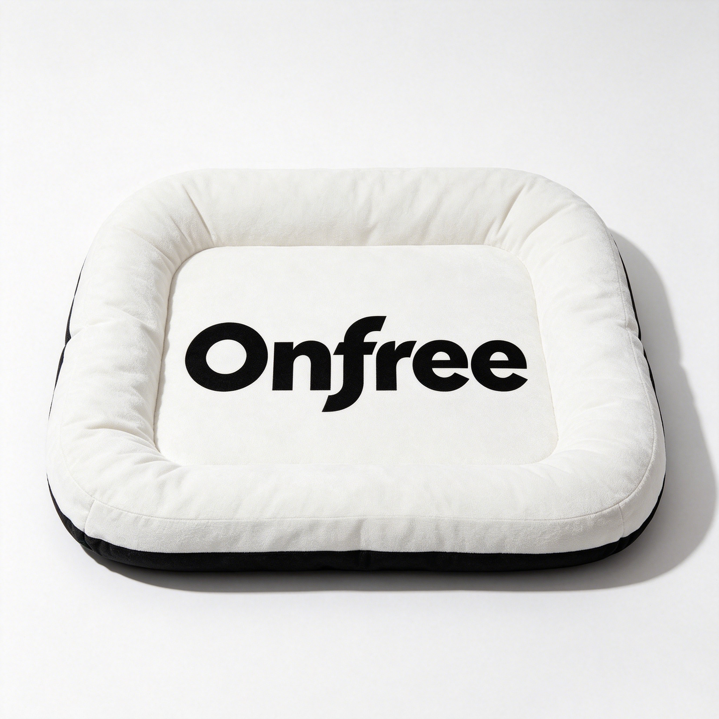 Onfree Square Bolster Pet Bed Cushion, Soft Plush Anti-Slip Dog Cat Sleeping Mat, Washable Comfort Pet Sofa Bed for Small Medium Pets