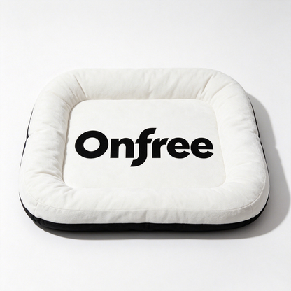 Onfree Square Bolster Pet Bed Cushion, Soft Plush Anti-Slip Dog Cat Sleeping Mat, Washable Comfort Pet Sofa Bed for Small Medium Pets