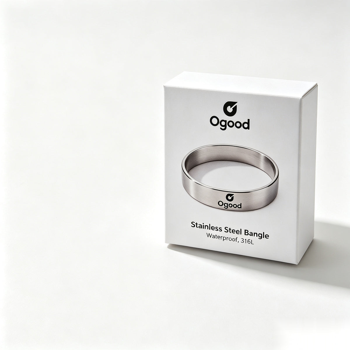 Ogood 316L Stainless Steel Bangle, Classic Matte Metal Bracelet Jewelry for Men and Women