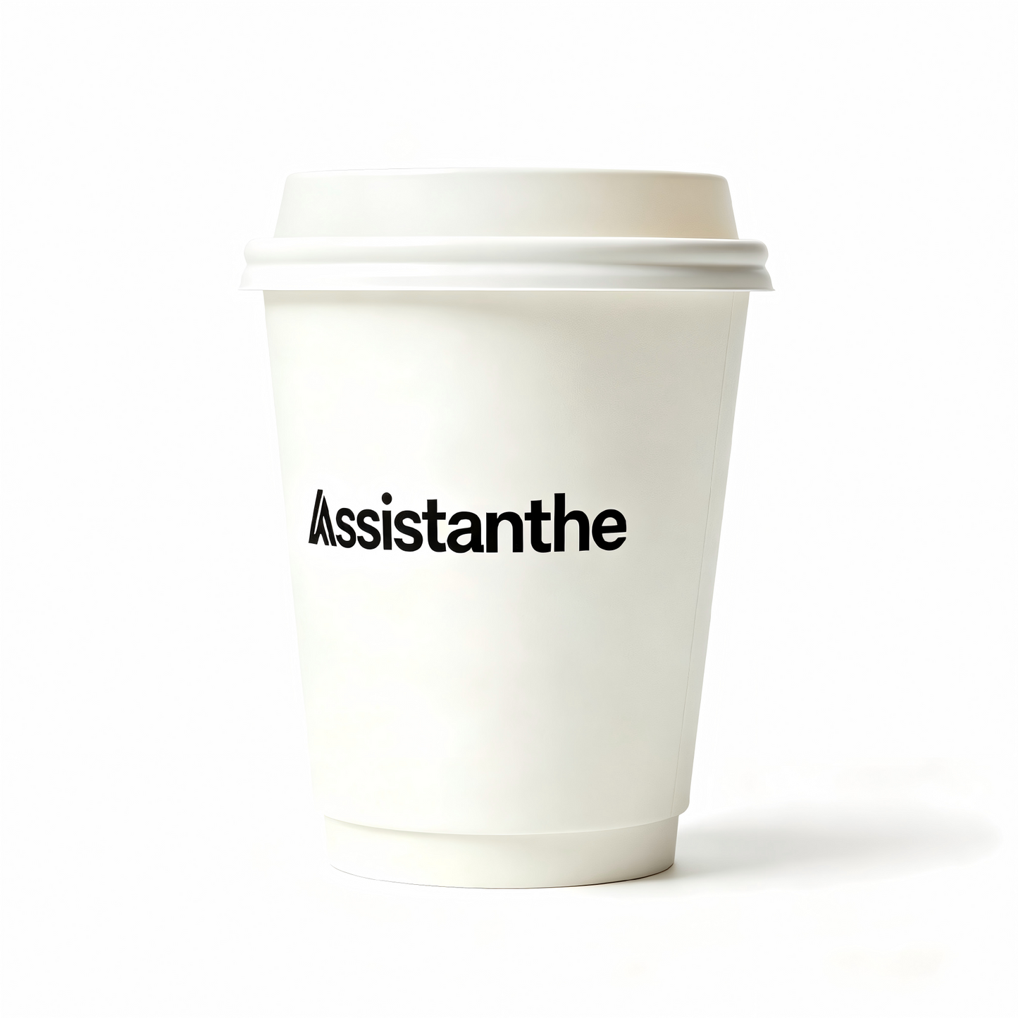 Assistanthe  Disposable Paper Coffee Cups with Lids, 12oz Insulated Hot Cups, Leak-Proof, Eco-Friendly for Coffee, Tea, Hot Chocolate, White