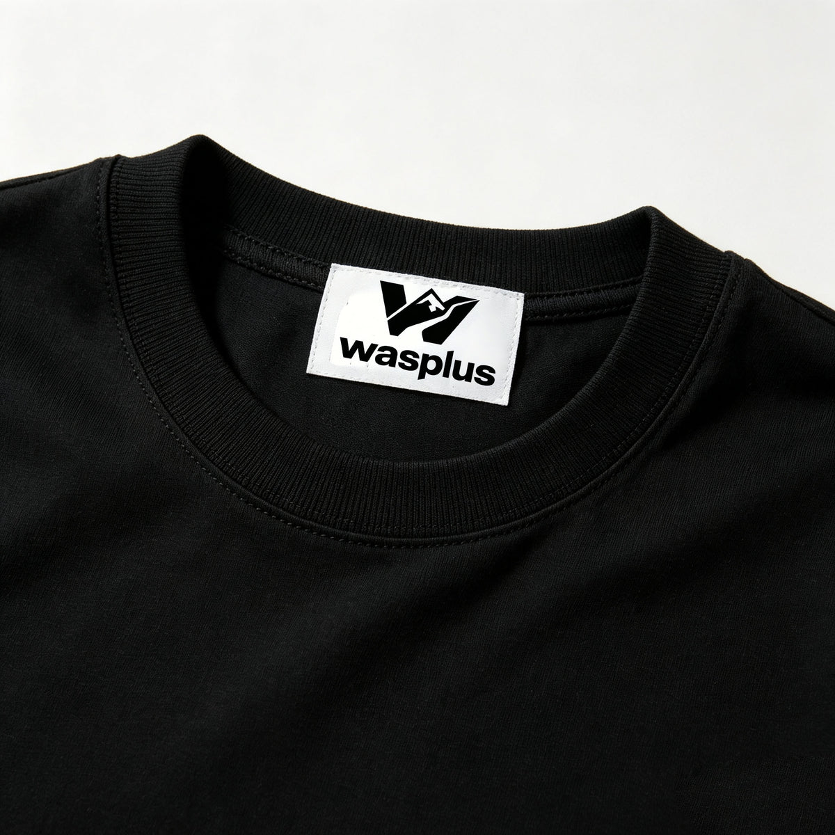 wasplus Men's Classic Crew Neck Short Sleeve T-Shirt, Solid Black Basic Casual Tee, Premium Soft Cotton Everyday Top for Workout Travel Daily Wear