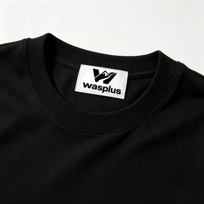 wasplus Men's Classic Crew Neck Short Sleeve T-Shirt, Solid Black Basic Casual Tee, Premium Soft Cotton Everyday Top for Workout Travel Daily Wear