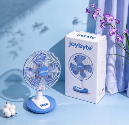 joybyte Electric Fans, Small Table Fan with 3 Speed Settings, Quiet Desk Fan with 90° Oscillation, Personal Cooling Fan for Bedroom, Home, Office & Dorm