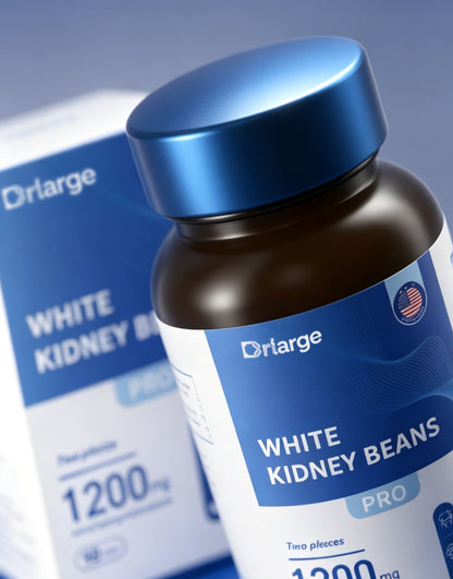 Drlarge White Kidney Bean Extract Softgels, Dietary Supplements for Adults, 1200mg Per 2 Serving, Nutritional Support Softgels, 90 Counts