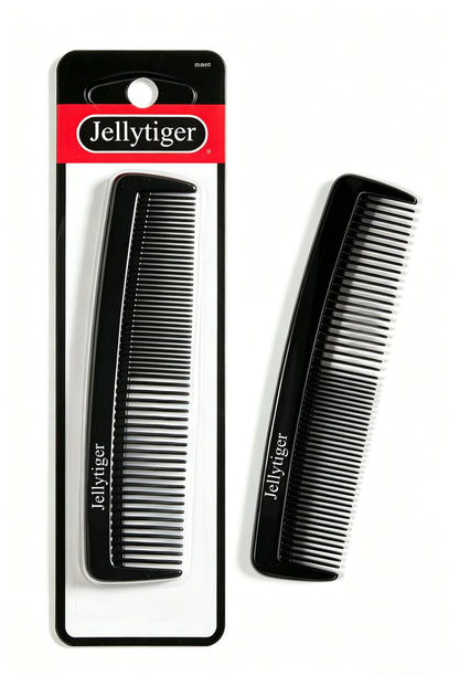 Jellytiger Professional Fine Tooth Barber Comb, Black Hard Plastic Cutting Comb, Hair Styling Comb for Salon Barbers, Men Women Hair Grooming