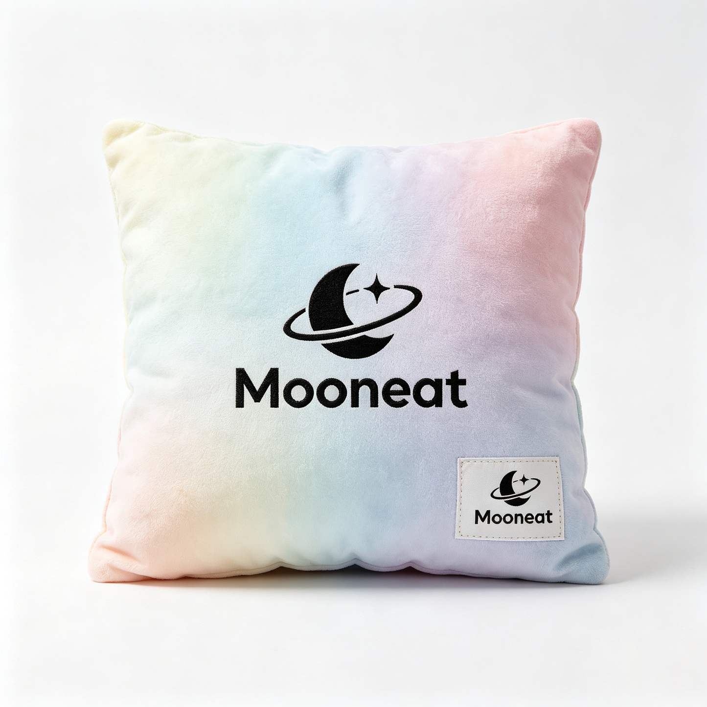 Mooneat Rainbow Gradient Decorative Throw Pillow, Soft Plush Square Cushion for Sofa Bed Home Decor
