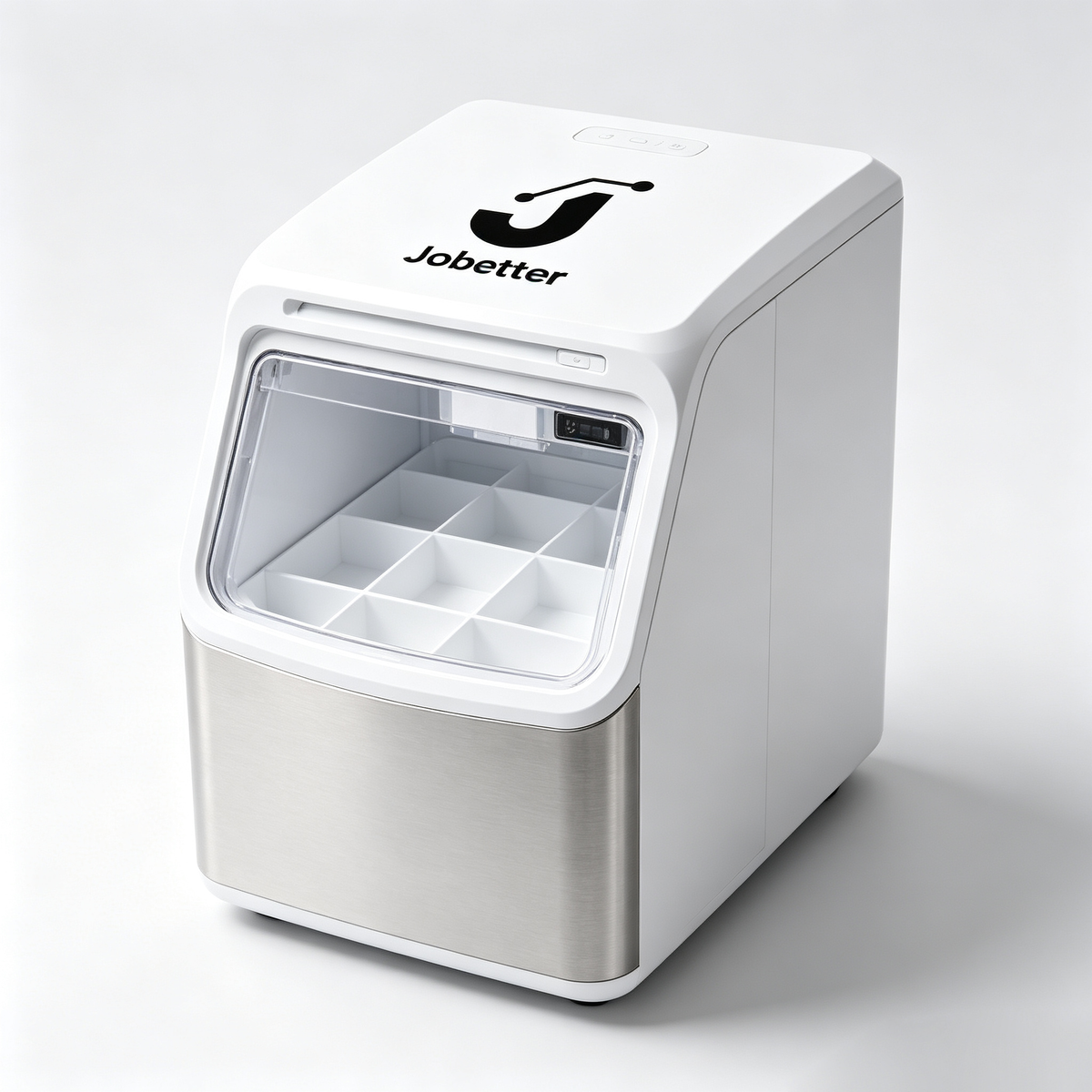 Jobetter Portable Ice Maker for Countertop, Self‑Cleaning Function Compact Automatic Ice Cube Machine, Quick Ice Making for Indoor Daily Use