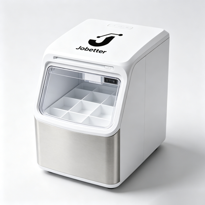 Jobetter Portable Ice Maker for Countertop, Self‑Cleaning Function Compact Automatic Ice Cube Machine, Quick Ice Making for Indoor Daily Use