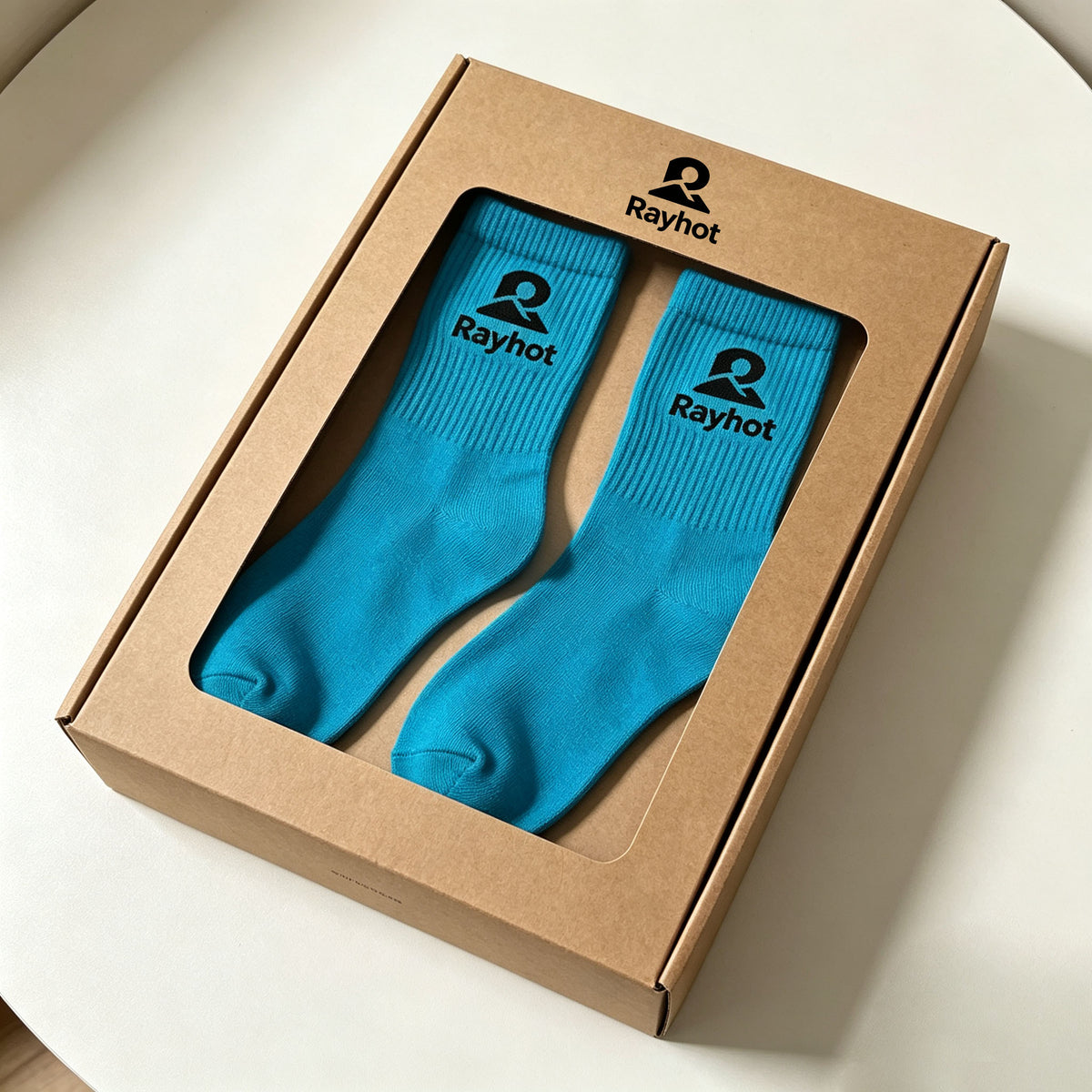 Rayhot Casual Crew Socks 5‑Pack, Soft Breathable Cotton Mid Calf Socks, Fashion Non‑Slip Everyday Athletic Socks for Men & Women