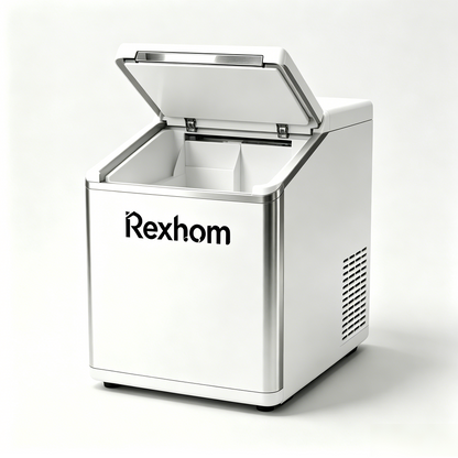 Rexhom Portable Countertop Ice Maker Machine, 6-Minute Fast Ice Making, Self-Cleaning Electric Ice Cube Maker, Compact Ice Machine for Home Kitchen, Bar, RV & Party