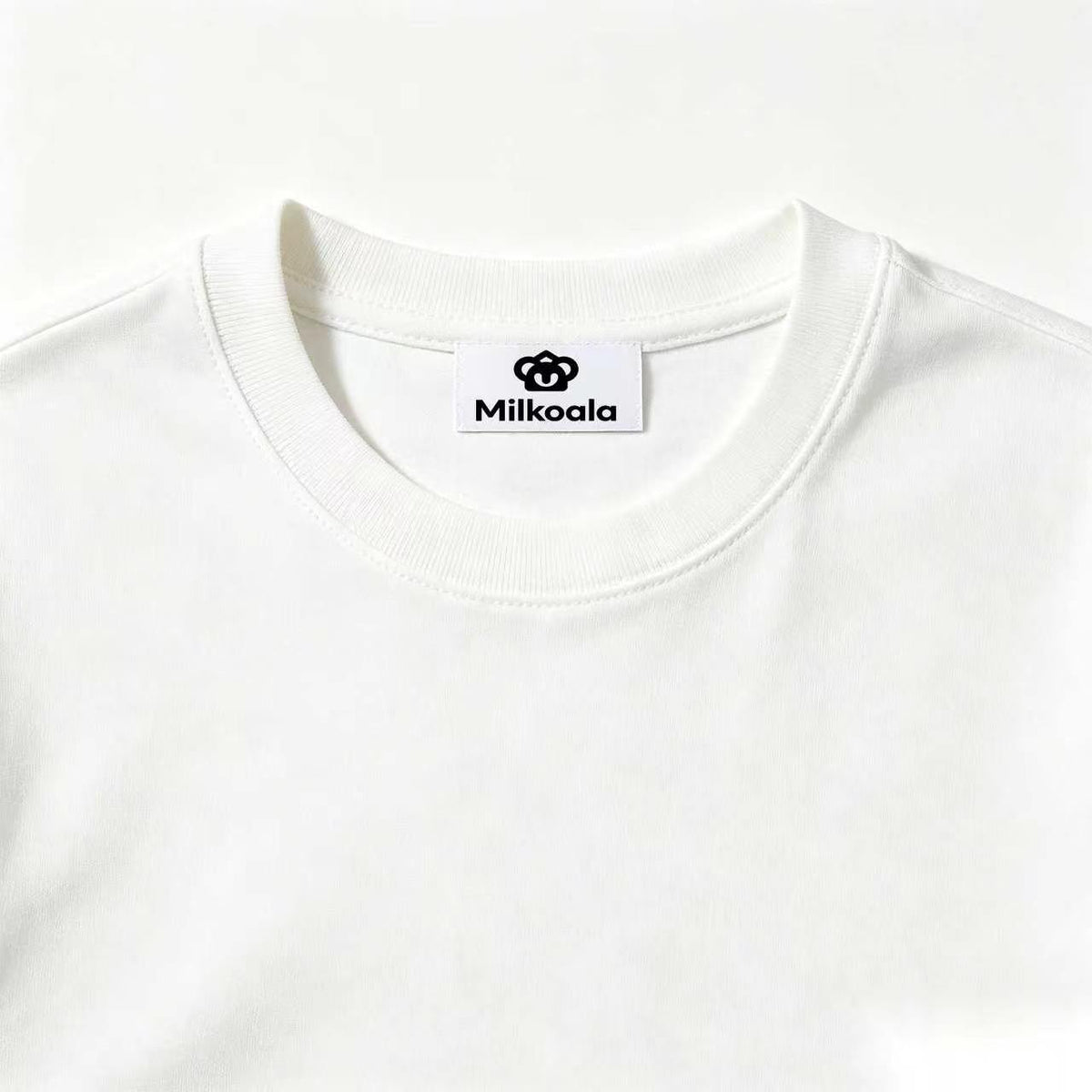 Milkoala Crew Neck Short-Sleeve T-Shirt, 100% Cotton Off-White Basic Tee for Men Daily Casual Outfit