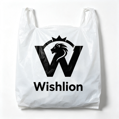 Wishlion Heavy‑Duty Disposable Plastic Trash Bags, Thick Leak‑Proof Shopping Garbage Bags, Multipurpose Carry‑Out Tote Bags