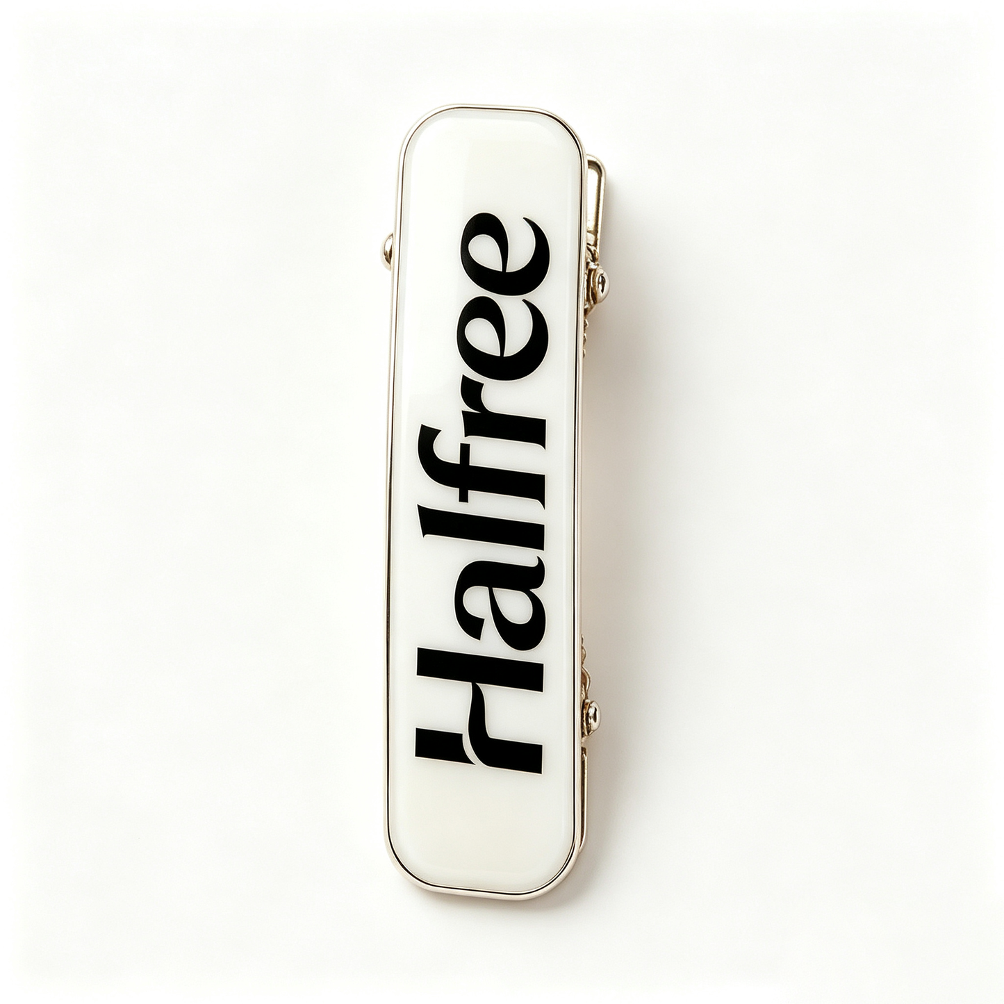 Halfree Classic White Smooth Surface Hair Barrette Clips, Stylish Letter Design Hair Accessories for All Hair Types