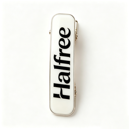 Halfree Classic White Smooth Surface Hair Barrette Clips, Stylish Letter Design Hair Accessories for All Hair Types