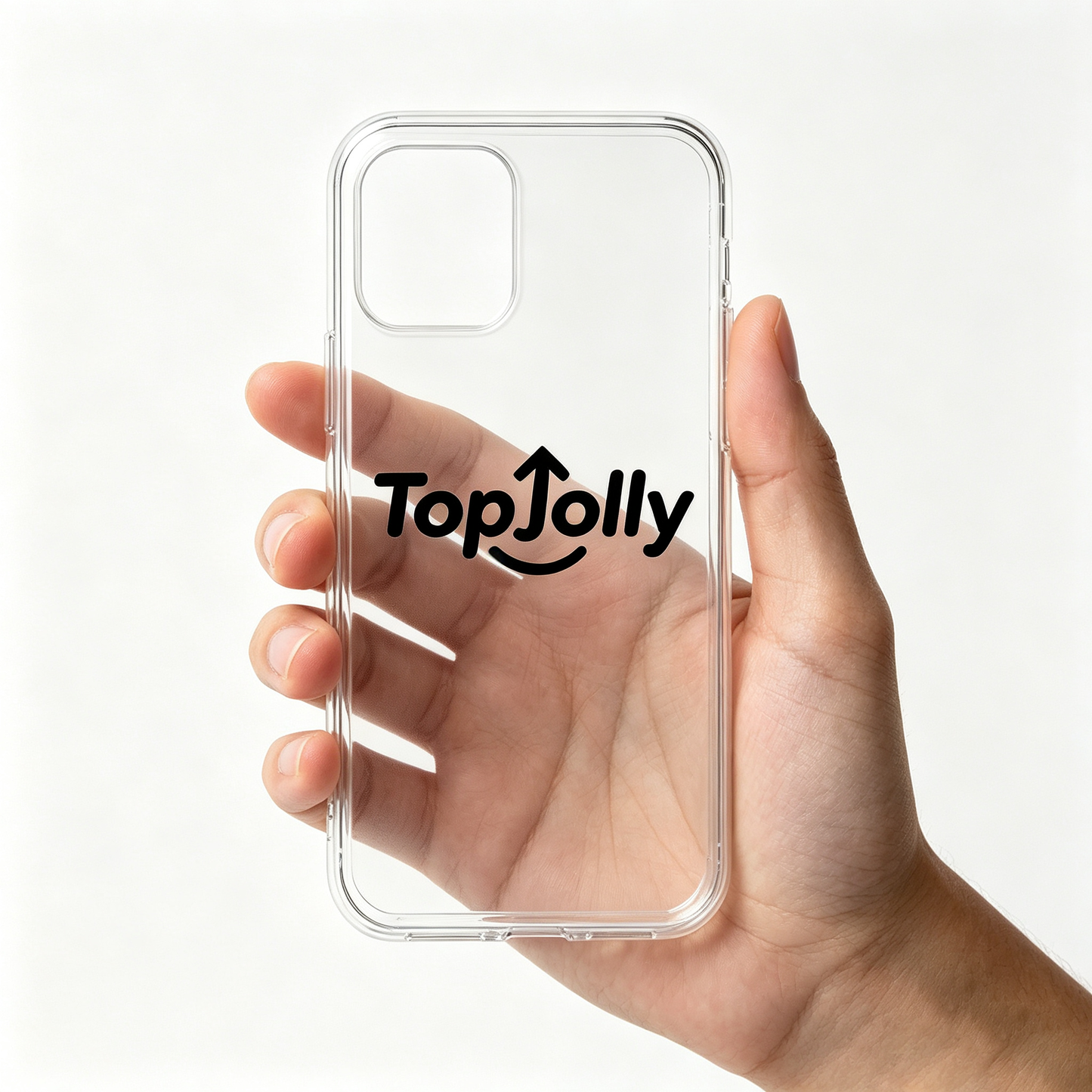 TopJolly Clear Shock‑Absorbing Phone Case, Slim Transparent Protective Cover for Smartphone
