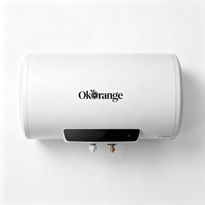 OkOrange Horizontal Storage Electric Water Heater, Digital Smart Control Tank Hot Water Heater, Anti-Leak Multi Safety Protection Water Boiler for Home Bathroom Apartment