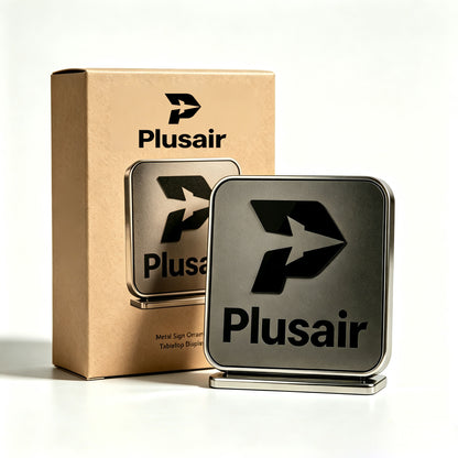 Plusair Metal Tabletop Sign Ornament, Premium Desktop Display Decor, Sturdy Metal Craft Ornament for Office Home Desk Decoration