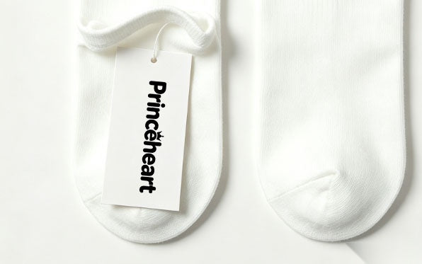Princeheart Men’s White Crew Socks 4 Pairs Pack, Soft Breathable Ribbed Mid Calf Socks, Casual Daily Non-Slip Comfort Cotton Socks for Sports Work Walking