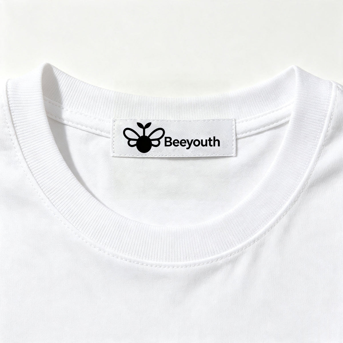 Beeyouth Crew Neck Plain White T‑Shirt, Soft Breathable Short Sleeve Casual Tee Shirt