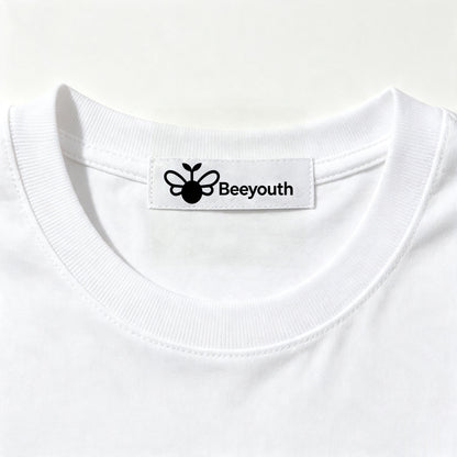 Beeyouth Crew Neck Plain White T‑Shirt, Soft Breathable Short Sleeve Casual Tee Shirt