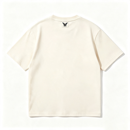 Giftnice Soft‑Fitted Basic Crew Neck T‑Shirt, Breathable Solid Cream Short Sleeve Casual Everyday Tee Unisex Adult