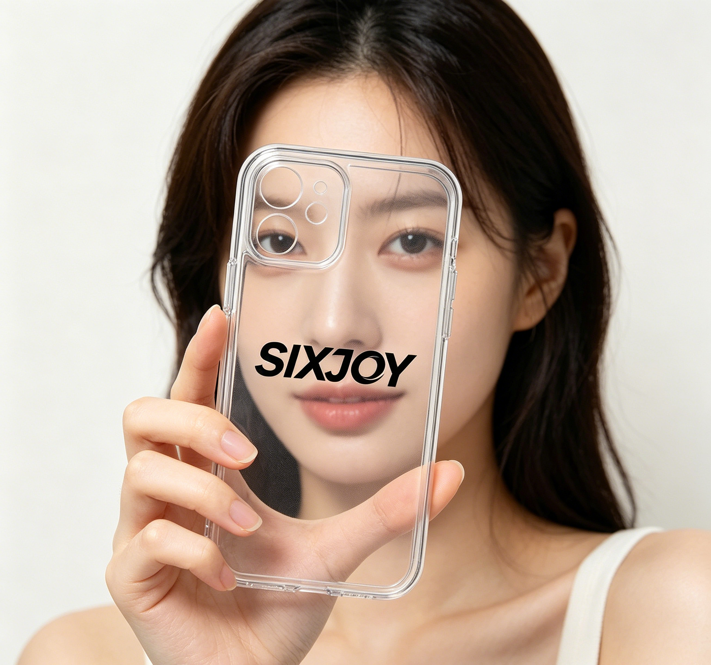 SIXJOY Clear Shockproof Phone Case, Transparent Slim Soft TPU Protective Cover, Anti-Yellow Thin Cell Phone Case for iPhone Daily Use