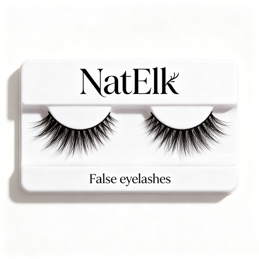 NatElk Fluffy Winged False Eyelashes, Dramatic Wispy Cat Eye Lashes, Lightweight Reusable Natural Volume Strip Lashes for Party Wedding Makeup