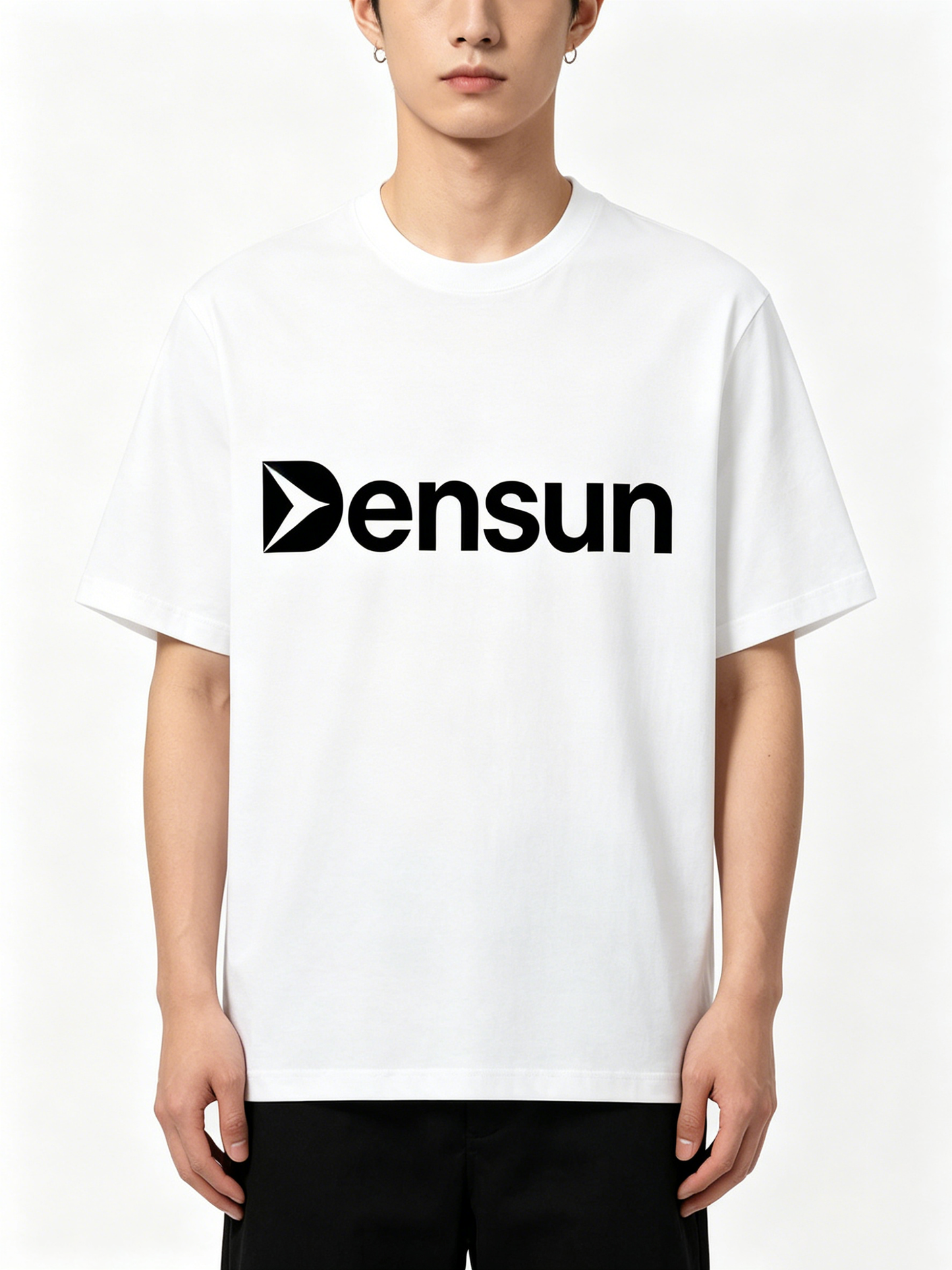 Densun Premium Cotton Crew Neck Short Sleeve T-Shirt, Minimalist Basic Casual Tee, Soft Breathable Loose Fit Everyday Top for Streetwear Daily Outdoor Work