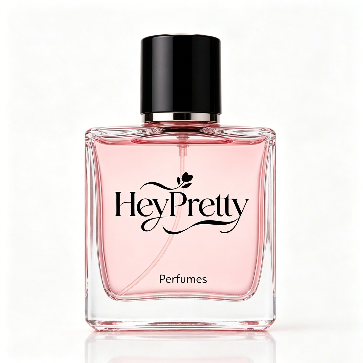 HeyPretty Women’s Eau de Toilette, Romantic Pink Floral Long Lasting Fragrance, Square Clear Glass Perfume Bottle, Elegant Pink Gift Box for Dating, Birthday & Holiday Gifting